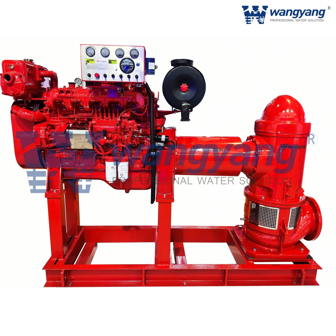 Bomba de turbina vertical acionada por motor diesel4